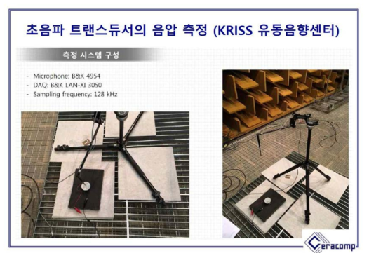 한국표준과학연구원 유동음향센터의 초음파 트랜스듀서 음압 측정 시스템