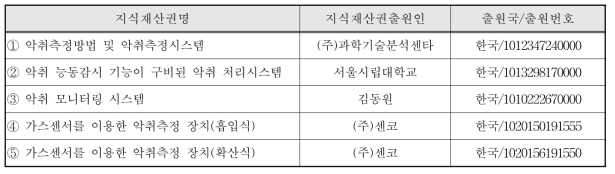 국내외 관련지식재산권 현황