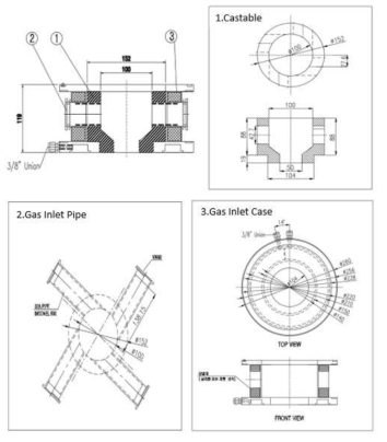 Inlet Chamber assy 제작 도면