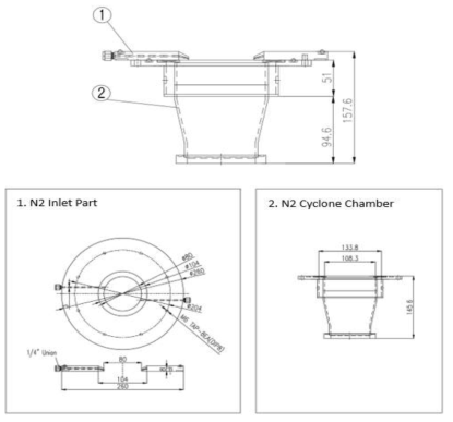 N2 Sleeve Chamber assy 제작 도면