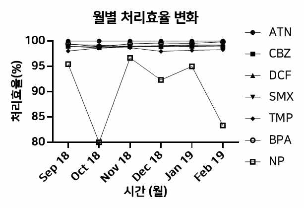 종합 처리공정 처리효율