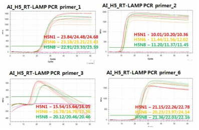 고병원성 조류인플루엔자 바이러스 등온증폭 프라이머의 RT LAMP-PCR 특이도 평가