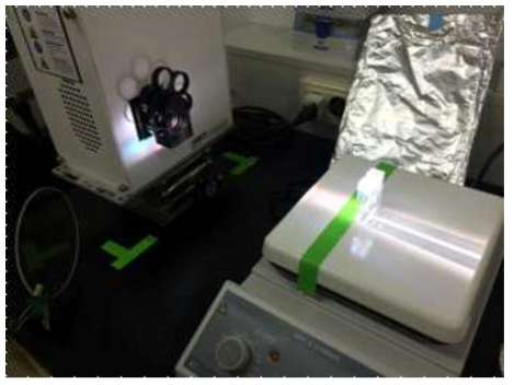 제논 램프와 광학 필터를 이용한 광반응 실험 방법