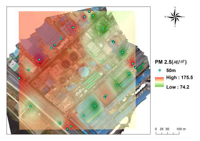 한솔제지 PM2.5(고도 50m)
