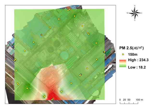 한솔제지 PM2.5(고도 150m)