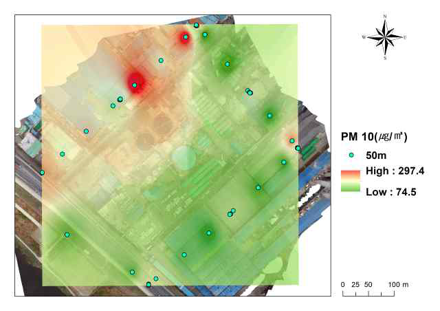 한솔제지 PM10(고도 50m)