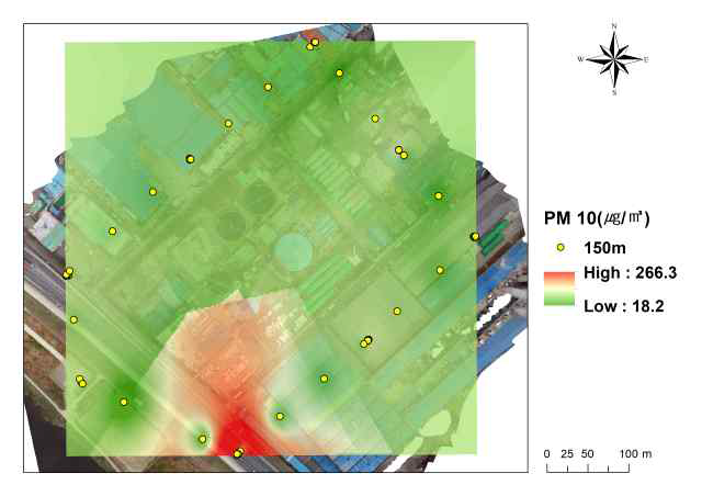 한솔제지 PM10(고도 150m)