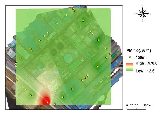 한솔제지 PM10(고도 150m)