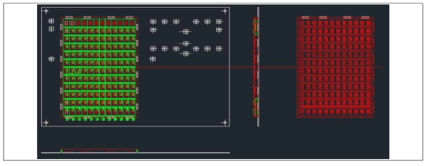 24x36배열을 가진 초박형/저전력 촉각셀의 형태 및 UI/UX를 고려한 PCB 도면