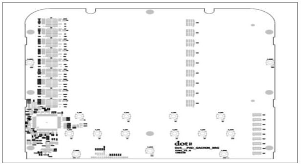 휴대형 점자패드의 액추에이터 보드의 레이아웃 도면