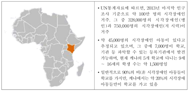 아프리카(케냐) 시각장애 시장 현황