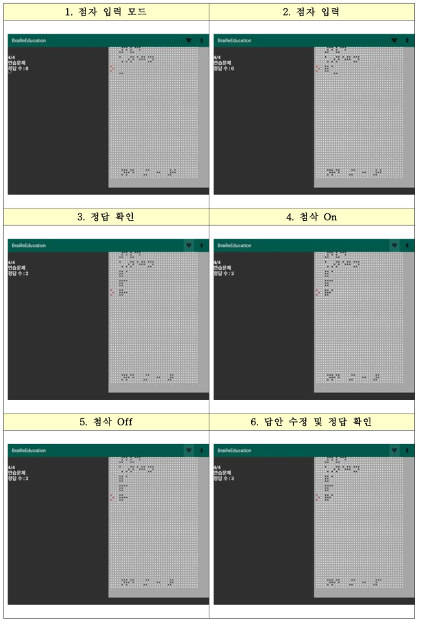 점자 교육 Application 연습문제 진행 과정