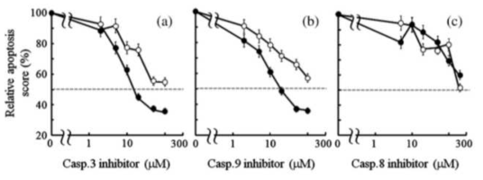 Effect of caspase inhibitors on apoptosis