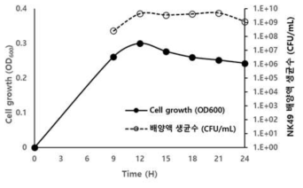 Bi. longum NK49 균주의 growth curve 결과