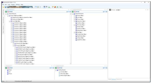 모델링 도구에서 Export 된 CAEX(AutomationML 표준 편집기)