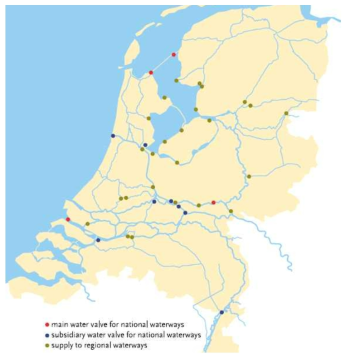 네덜란드의 국가 수로 시스템 설치 개소