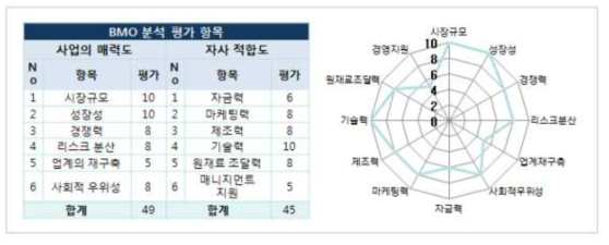 파트너십 기반 협업 사업화 모델 BMO 분석 결과