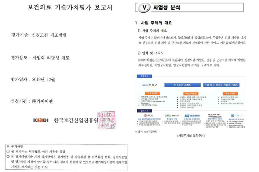 신경도관에 대한 기술가치평가 보고서