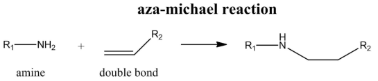 aza-michael 반응 모식도