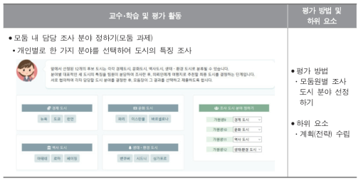 교과 역량 평가도구 프로토타입 : 사회과 - 1차시(계획(전략) 수립)