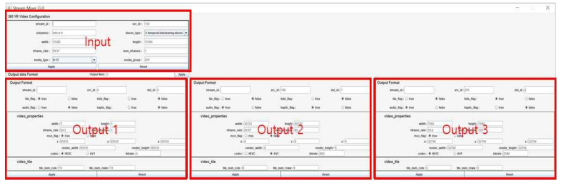 360 VR영상 Input/Output Configuration UI 구현 결과