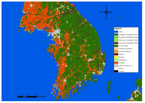 MODIS 토지 피복도