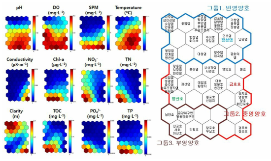 수계 특성 분석을 위한 자기조직화지도 분석