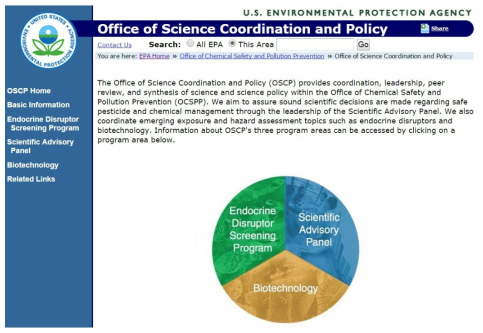 US EPA 과학 조정 및 정책분과의 3가지 영역