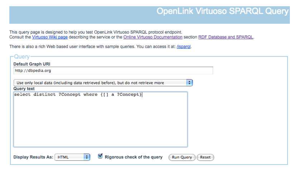 OpenLink사의 Virtuoso 소프트웨어의 SPARQL Endpoint (출처 : https://virtuoso.openlinksw.com)