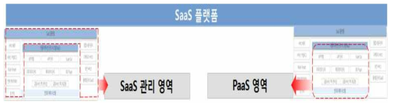 SaaS 관리영역 및 PaaS 영역