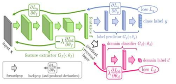 Domain Adversarial Neural Networks 개략도