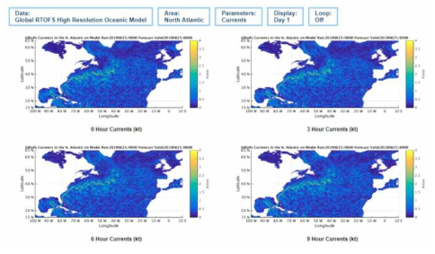 OPD의 해양 흐름 예측 자료 제공 예시 출처: NOAA, https://ocean.weather.gov