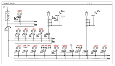 공압 Unit의 전기도면