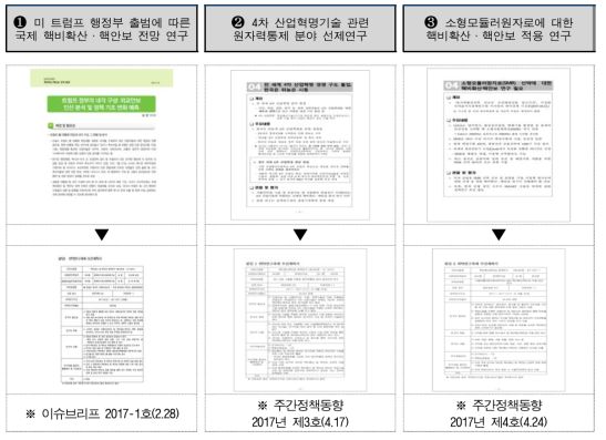 정책동향 분석을 통한 새로운 연구수요 도출 결과