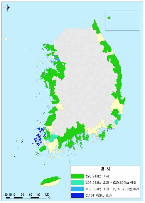 소금 분포도 (식염-제재조염)