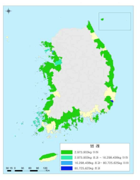 소금 분포도 (식염)