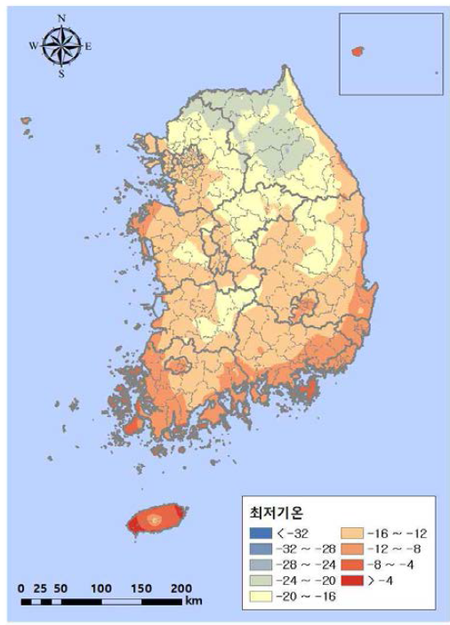 최저기온(2014~2018)