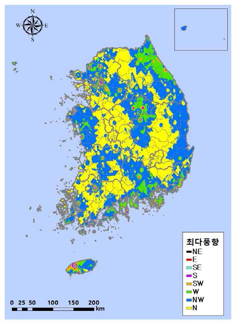 최다풍향(2014~2018)