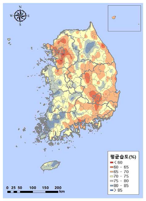 평균습도(2014~2018)