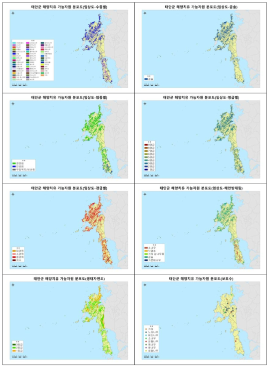 태안군 산림 분포