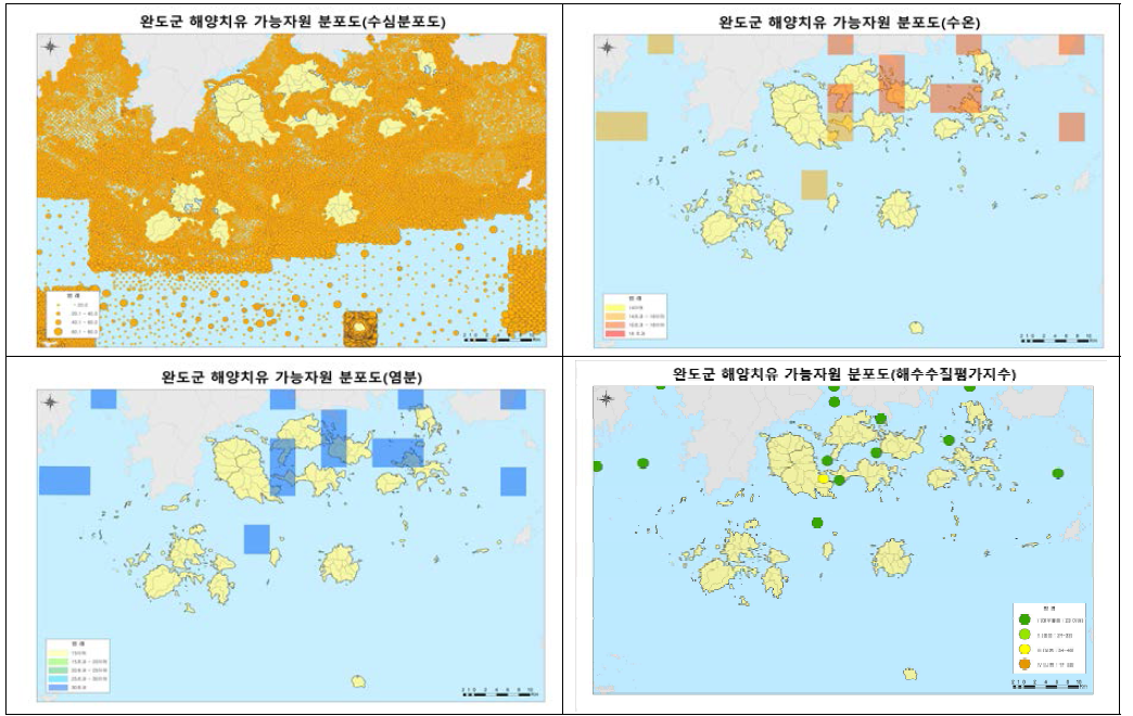 해수 특성 분포