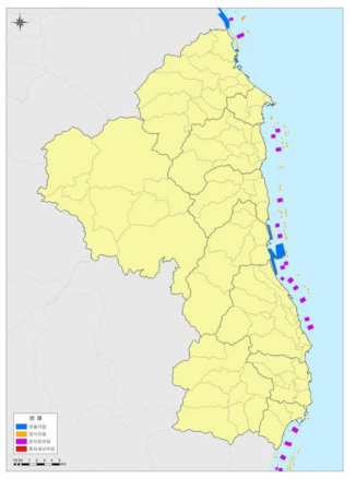 울진군 해양치유 가능자원 분포도 (어장정보도-어업별)