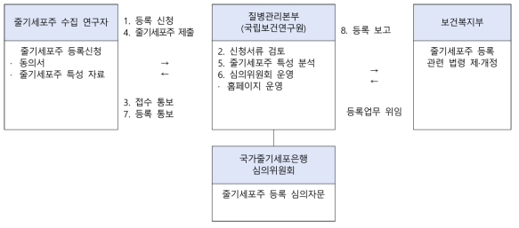 줄기세포주 등록 운영체계