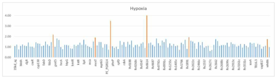 CN-177 사례 분리주의 치료 시기에 따른 hypoxia response 관련 유전자들의 발현 변화