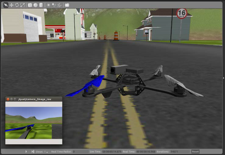 Gazebo simulation with drone