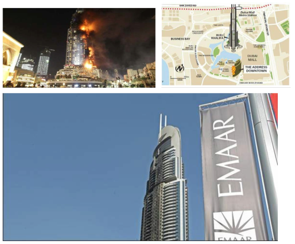 Fire occurred in a hotel in Dubai, owned by EMAAR