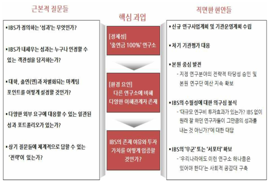 IBS 핵심과업 및 현안