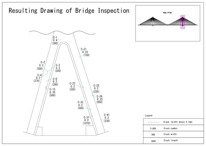 교량 검사 결과 도면화