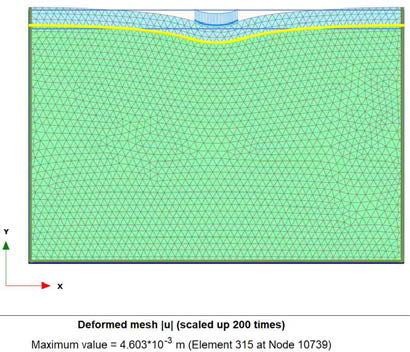 mesh by maximum displacement (seam tensile strength=50%)