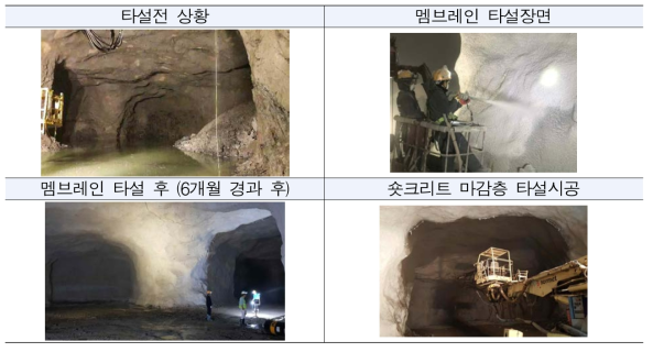 대규모 지하굴착 현장에 대한 현장 시공(1성분)